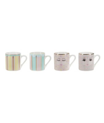 Set caffè 6 persone melissa con piedistallo shabby chic - melinohome